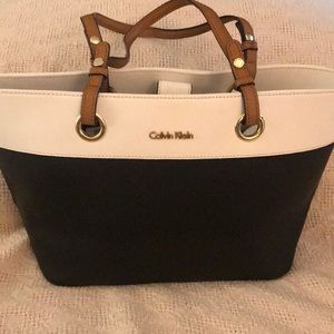 Calvin Klein saffiano leather bag.